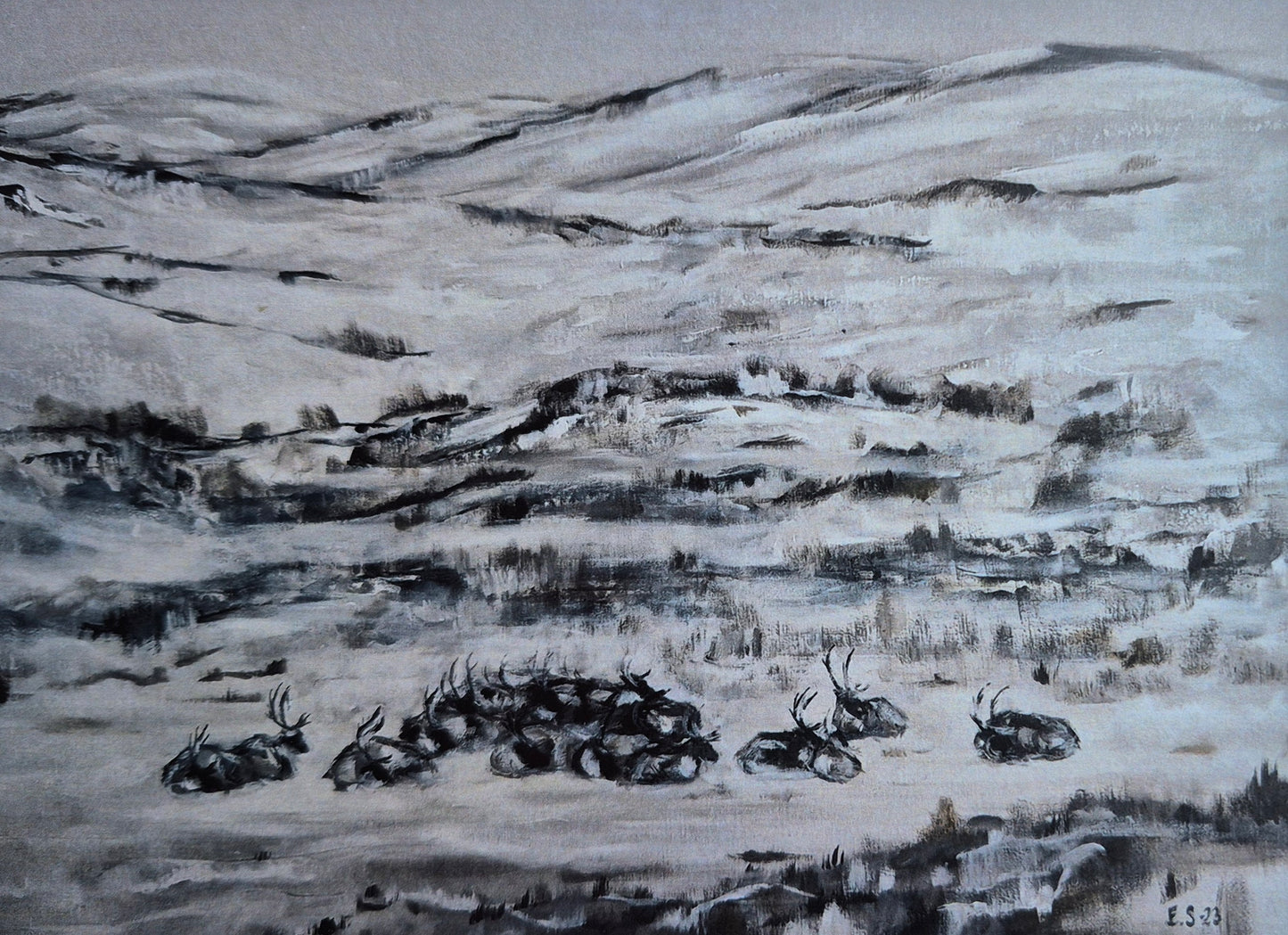 "Tievan alla" Taidekortti A6