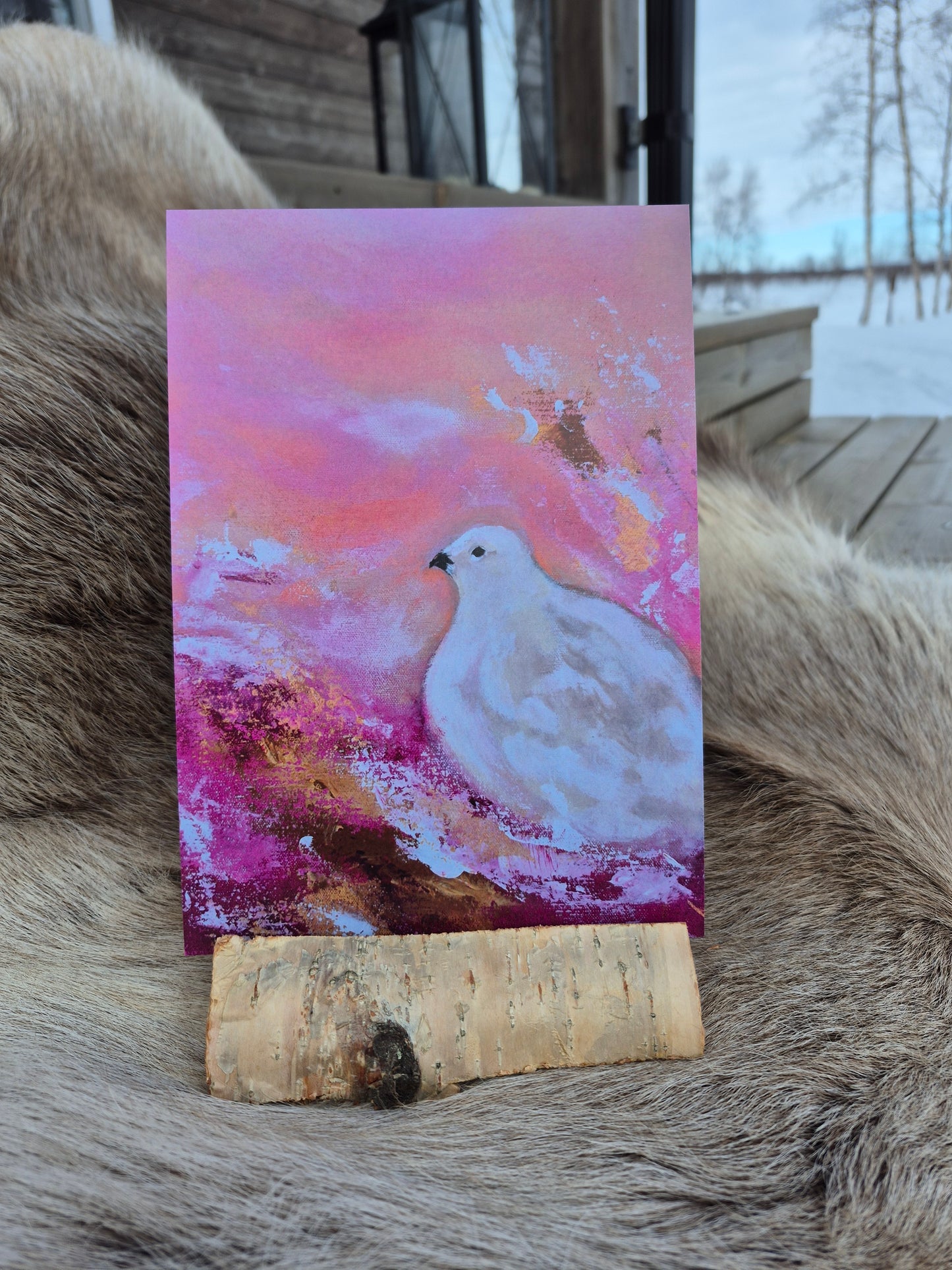 "Keväthangilla" Taidekortti A5