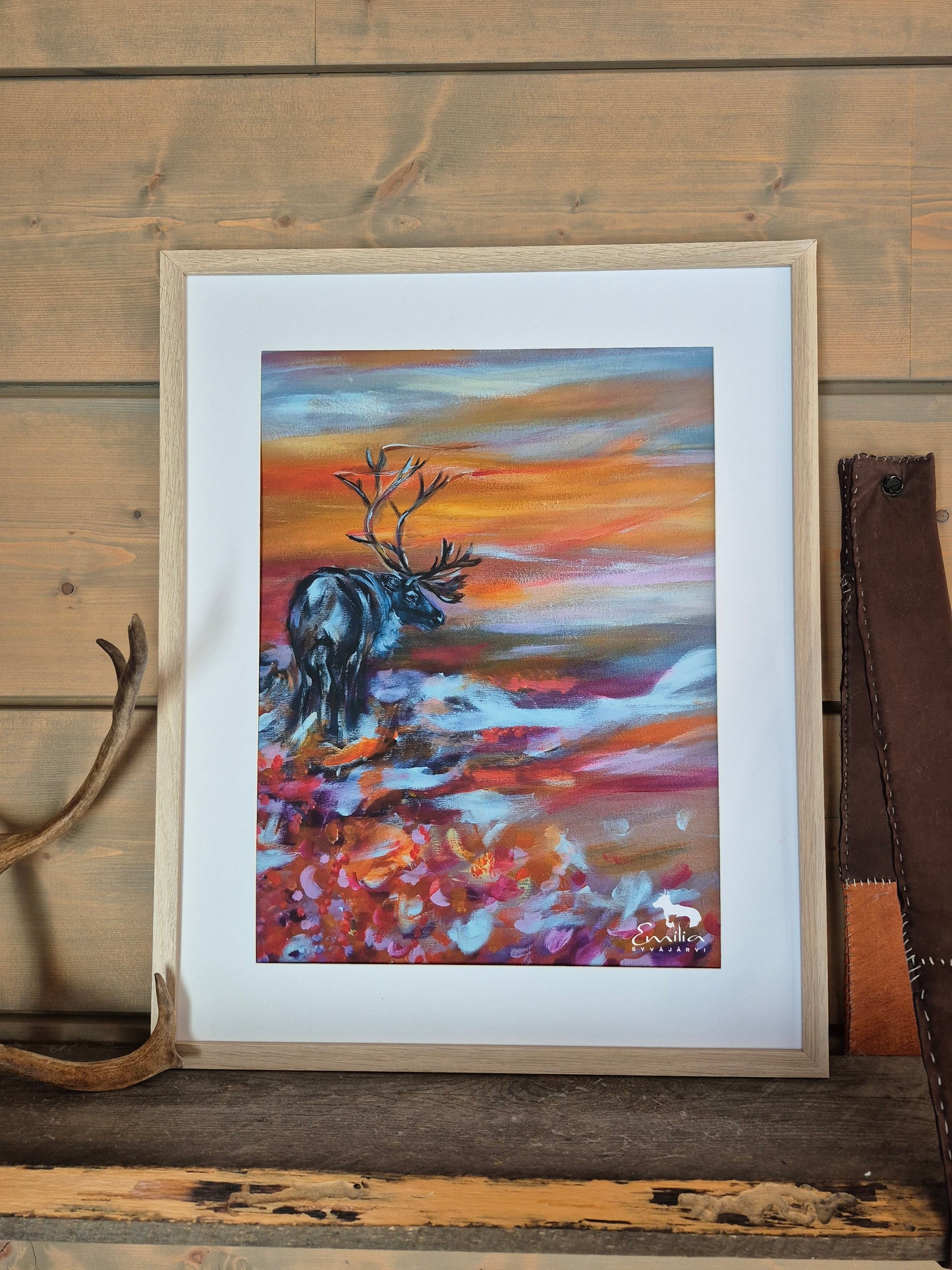 "Syksyn hirvas" Taidejuliste 30x40 cm