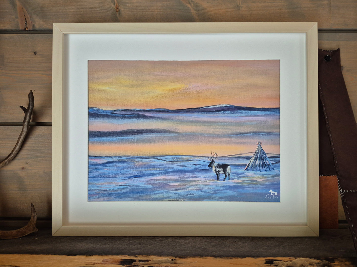 "Tammikuun aurinkoa" Taidejuliste 30x40cm