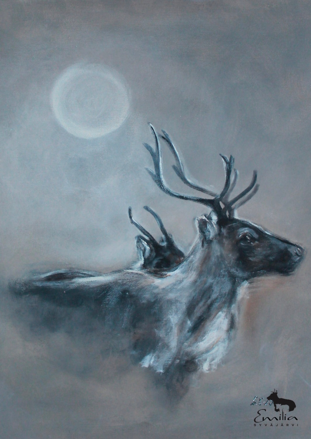 "Kuun kuiskaus" Taidejuliste 50x70 cm