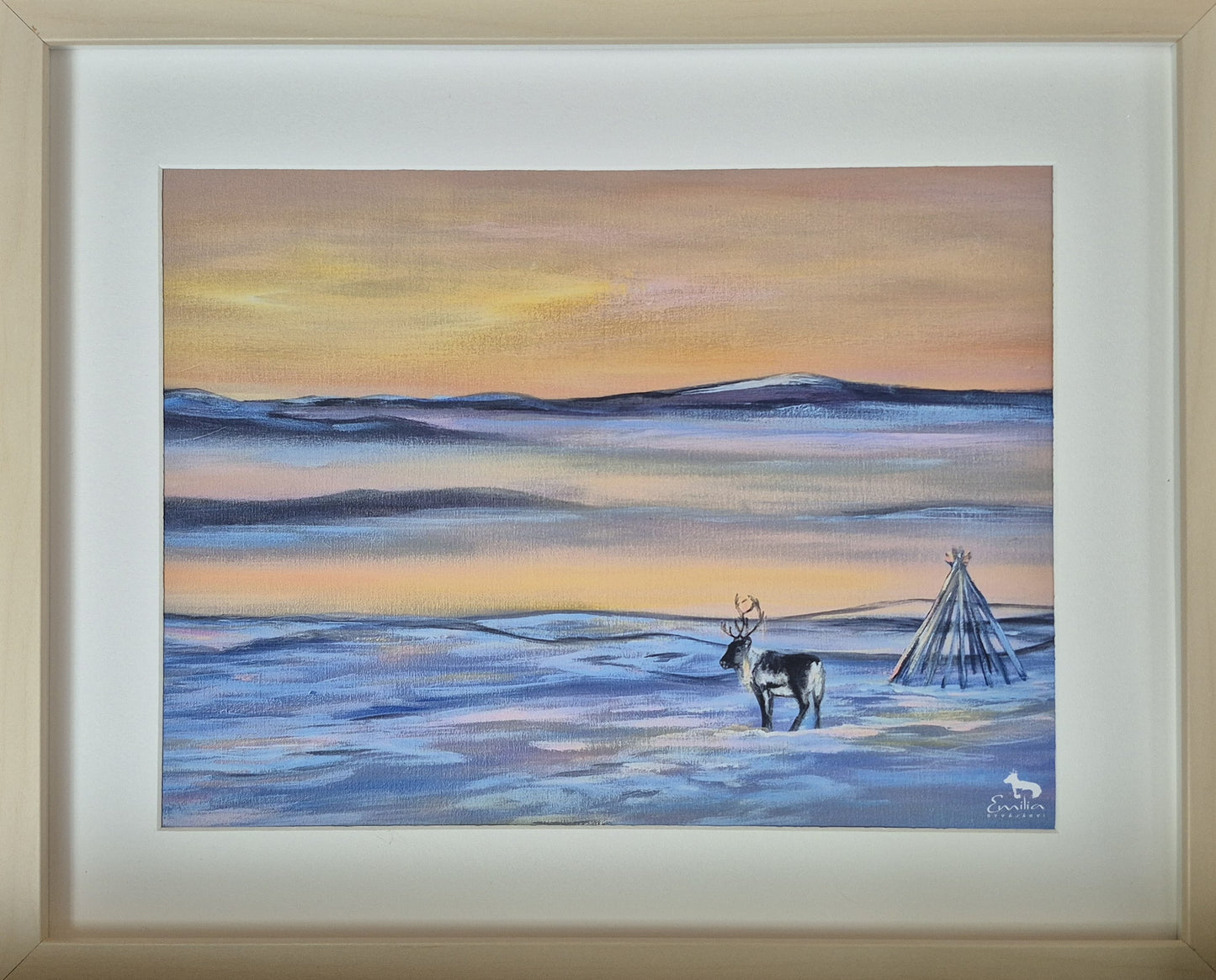 "Tammikuun aurinkoa" Taidejuliste 50x70 cm
