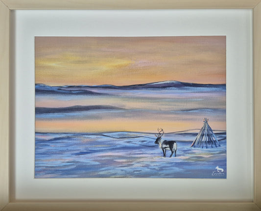 "Tammikuun aurinkoa" Taidejuliste 50x70 cm